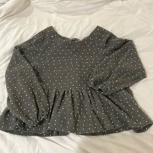 Long Sleeve Peplum Sweater